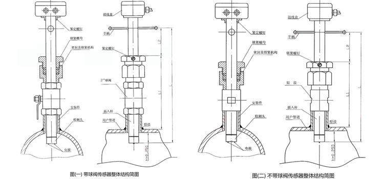 插入式污水流量计结构图